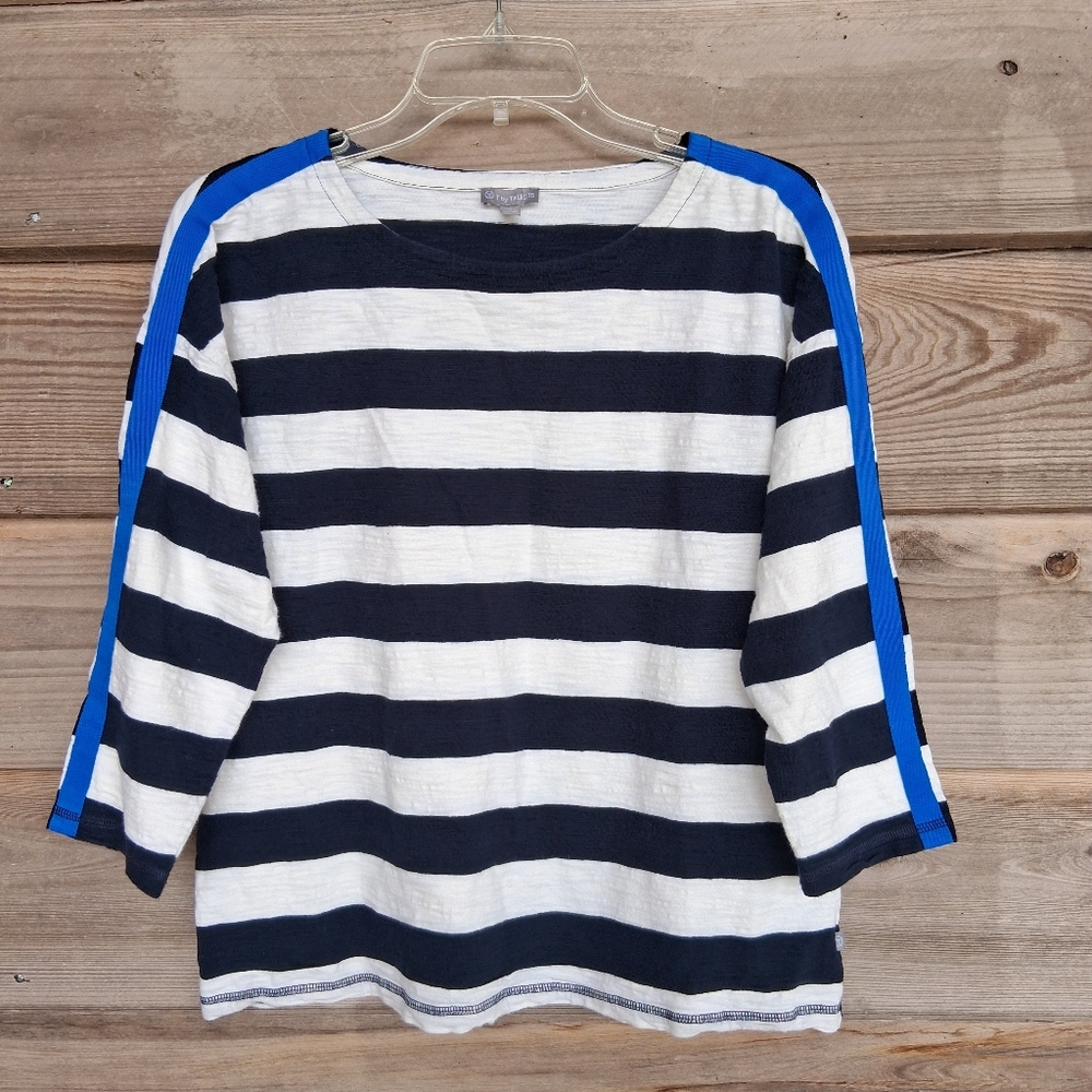 Collegiate Stripe Bateau Neck Pullover from T by Talbots